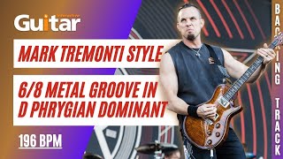 Mark Tremonti Style Backing Track  68 Metal Groove In D Phrygian Dominant  196 BPM [upl. by Boleslaw]