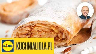 🍎🍏 Najlepszy strudel jabłkowy z lodami i sosem waniliowym  Paweł Małecki  Przepisy Kuchni Lidla [upl. by Chenay]