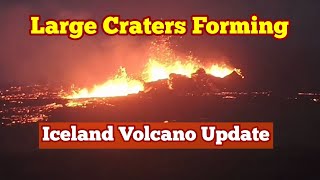 Large Craters Are Forming Iceland Volcano Update Svartsengi Volcanic SystemSundhnúka Crater Chain [upl. by Wales]