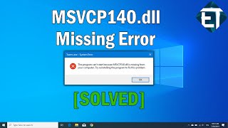 How to Fix MSVCP140dll Missing in Windows 10 8 7 2 Fixes [upl. by Halla]