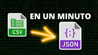 Cómo convertir un CSV a JSON en 1 minuto  CSV a JSON [upl. by Bysshe]