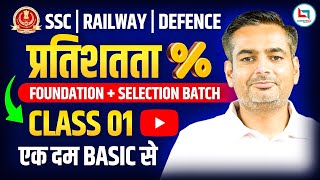 Percentage 1  Maths  Percentage Tricks in Maths  Percentage by Rakesh yadav Sir ssc [upl. by Sullecram]