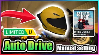 UGC LIMITED MotoRush Script  Auto Drive  Manual setting Golden Motorcycle Helmet [upl. by Calise]