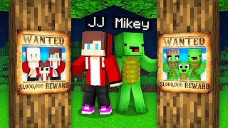 JJ Family and Mikey Family are WANTED in Minecraft  Maizen [upl. by Etteloiv]