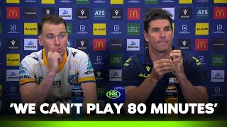 quotDisappointed” Barrett blames quotsillyquot errors for blown lead  Eels Press Conference  Fox League [upl. by Nabala581]