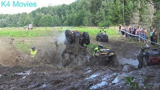 4x4 ATV race  crossing wide trench full of water  Lejasciems 2017 [upl. by Kalina]