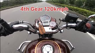 Top speed  New 2023 Bullet 350 Top Speed test in All Gears [upl. by Kilar932]