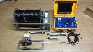 Sunmoy Underwater Borehole Inspection Camera System with 360 Degree Rotation DualCamera Probe [upl. by Murdock458]