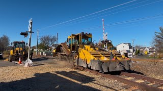 NJ Transit Kershaw Ballast Regulator BR304 “On The Monmouth Running Track” Oceanport NJ [upl. by Marler]