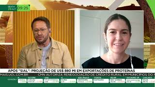 Após quotSIALquot projeção de US 880 mi em exportações de proteínas [upl. by Siegfried764]