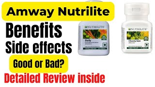 Amway nutrilite daily benefits in hindi  nutrilite daily multivitamin tablet review [upl. by Ordnaxela]