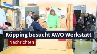 Petra Köpping besucht AWO Werkstatt in Markkleeberg  LZ TV Nachrichten [upl. by Pollock]