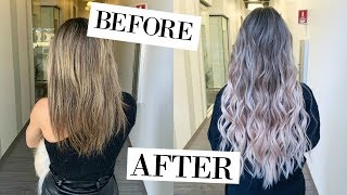 Biggest Blonde Hair Transformation  22 Inch Extensions Tape amp Bead [upl. by Mcbride]