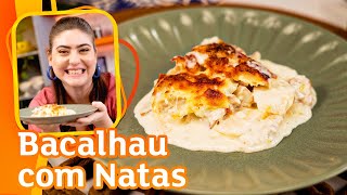 RECEITA DE BACALHAU DELICIOSA D ECONÔMICA  Faça esse bacalhau com natas no ano novo [upl. by Annaoy789]