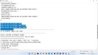 DEFINE VSAM IN MAINFRAME THROUGH IDCAMS HOW TO DEFINE VSAM IN MAINFRAME JCL [upl. by Raoul555]