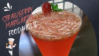 Strawberry Margarita  How to make frozen Strawberry Margarita  Foodaholic [upl. by Meid]