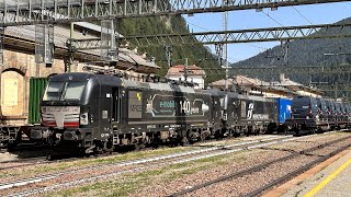 UNA GIORNATA PIENA DI TRENI MERCI ALLA STAZIONE DI BRENNEROBRENNER [upl. by Lenno]