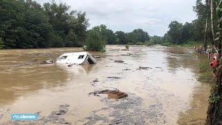 Noodweer in ZuidFrankrijk caravan meegesleurd door overstroomde rivier  RTL NIEUWS [upl. by Bible]