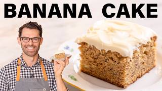 Easy Banana Cake Recipe [upl. by Mairym994]