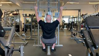 Lat Pulldown With Pronated Grip Demonstration [upl. by Ziom69]