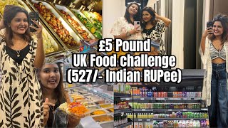 🇬🇧 24 HOURS £5 UK FOOD CHALLENGE  CVS STORE 🏬  SHOPPING 🛍️🛒  NANDHANA [upl. by Spohr]