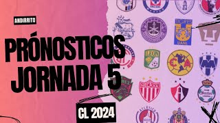 Pronósticos Jornada 5 Liga MX  C2024 [upl. by Queston184]