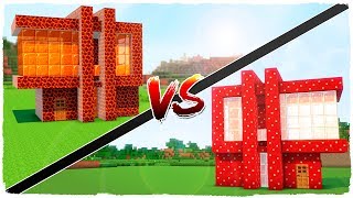 🤘 CASA DE MAGMA VS CASA DE SETA  MINECRAFT [upl. by Jaddo]