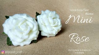 How to Make Tiny Roses Felt Flowers  DIY Tiny Roses Felt Flower Tutorial  S Nuraeni [upl. by Dranyam]