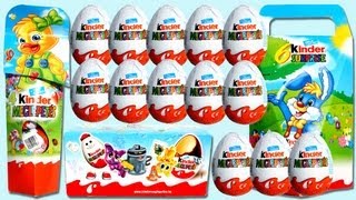 16 Kinder Surprise Eggs Unboxing Old Series from 2007  2008  2009 Kinder Surprise Eggs [upl. by Priscella]