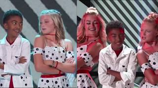 Miles Brown on DWTS Junior  Week 1 and Finals Salsa side by side [upl. by Range485]