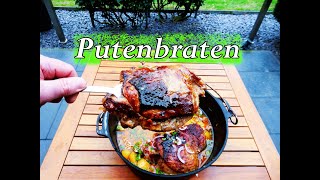 Besten Putenbraten kann man nur in Dutch Oven kochen Rezept One Pot [upl. by Kifar]