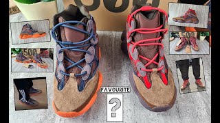 Yeezy 500 High Sumac and Yeezy 500 High Tactile Orange  Which one is your favorite [upl. by Mab766]