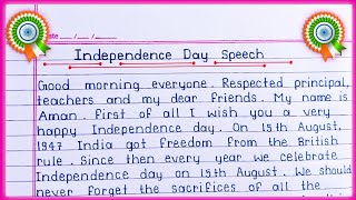 Independence Day speech  Speech on 15 August  Speech on Independence day in English [upl. by Troyes]