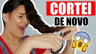 COMO CORTAR CABELO CACHEADO SOZINHA [upl. by Andrade763]