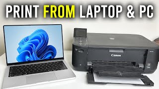 How To Print From Laptop amp PC To Printer  Full Guide [upl. by Myranda]