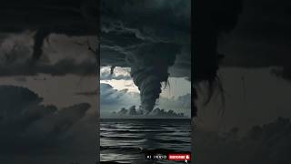 Terrible environment when a hurricane hits the sea 🌀🌊 hurricane tornado shorts youtubeshorts [upl. by Tur654]