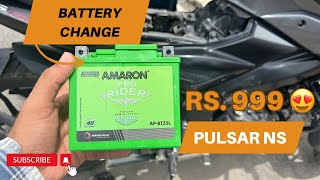 Battery change in Pulsar NS160  NS160 ke liye sabse best battery 😍 🔋 [upl. by Hardan891]