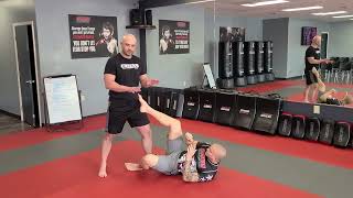 Knee Bar From Standing In Open Guard  Charlie Cosens Cosens Martial Arts [upl. by Hcurab]