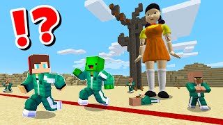 JJ and Mikey in SQUID GAME Roblox CHALLENGE in Minecraft  Maizen Minecraft [upl. by Anastasio]