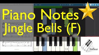 Piano Notes  Jingle Bells F [upl. by Karilynn]