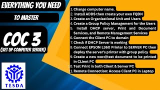 COC 3 Set up Computer Server [upl. by Ahsaret270]