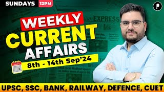 Weekly Current Affairs 2024  September 2024 Week 2  Parcham Classes Current Affairs parcham [upl. by Aerdied]