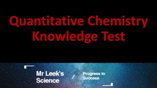 12 Quantitative Chemistry Knowledge  revision for AQA combined triple science Higher Foundation [upl. by Llertnauq]