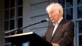 Seamus Heaney  4 poems  1  at the Centre Culturel Irlandais June 13 2013 [upl. by Ynohtnanhoj]