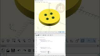 OpenScad Make a Button 3dprinting openscad openscadtutorial [upl. by Notnad]