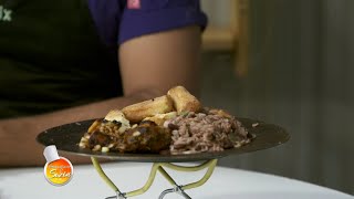 La Receta Gallo Pinto con Coco y Yuca Frita [upl. by Lavery]