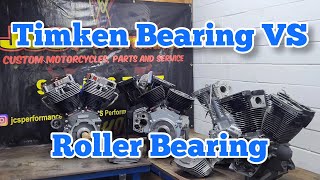 Harley Bearing Timken Conversion VS Roller Bearing Performance Bagger Dyna FXR FXRT [upl. by Matias866]