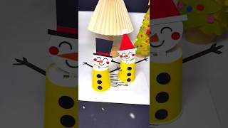 how to make a snowman using paper cup diy [upl. by Nywnorb]