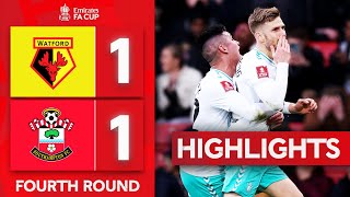 Armstrong Scores Late Equaliser  Watford 11 Southampton  Highlights  Emirates FA Cup 202324 [upl. by Letnahc636]