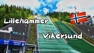 Lillehammer Vikersund  Norwegia walking tour Norway [upl. by Narol280]